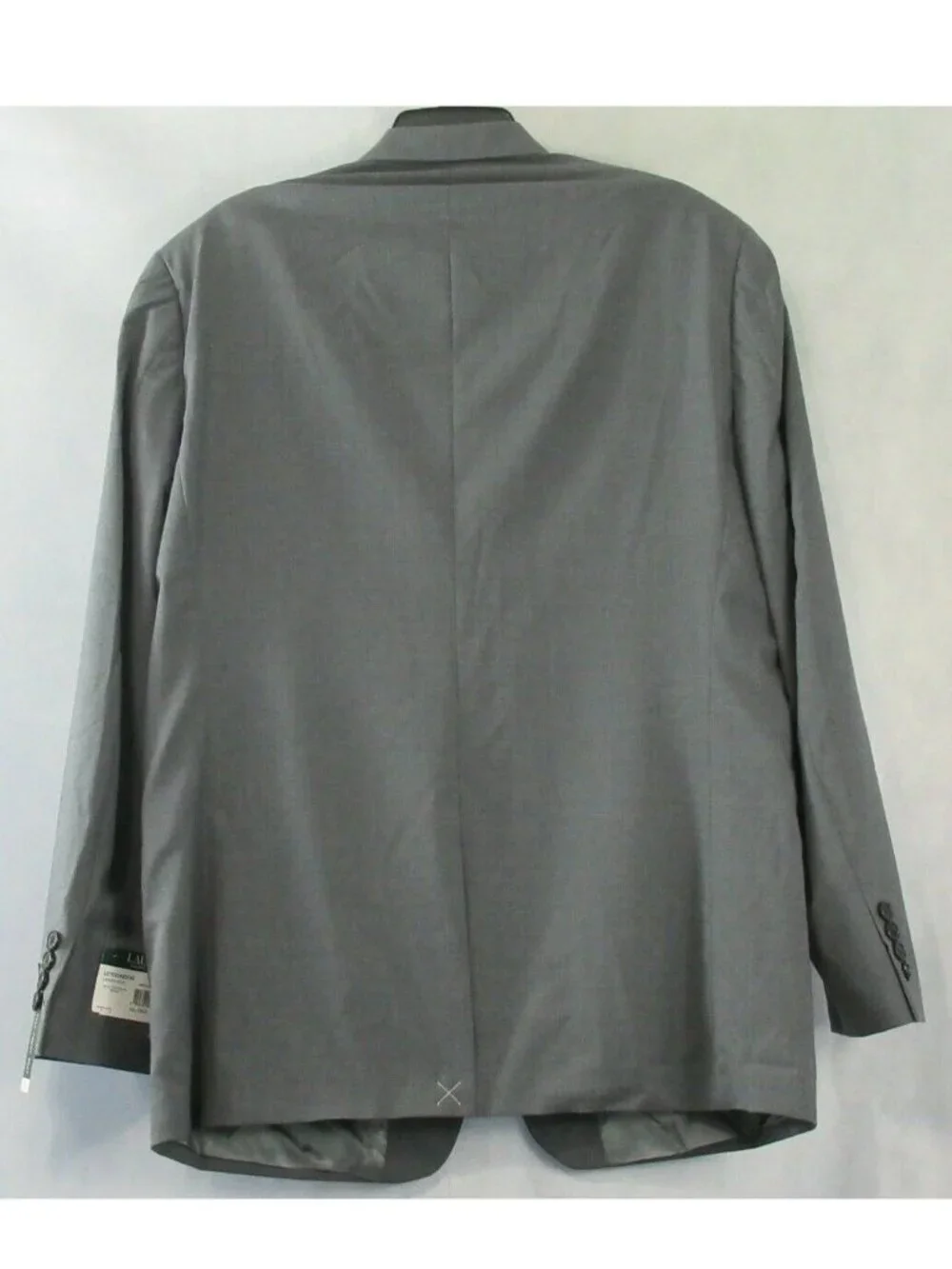 Lauren Ralph Lauren Men's Solid Wool Suit Jacket, Charcoal Gray, 42L / 42 Long
